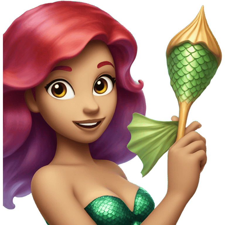 Ariel's fairy tale from the cartoon emoji