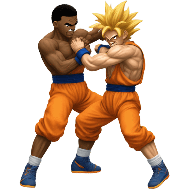 Goku fight with mike tyson emoji