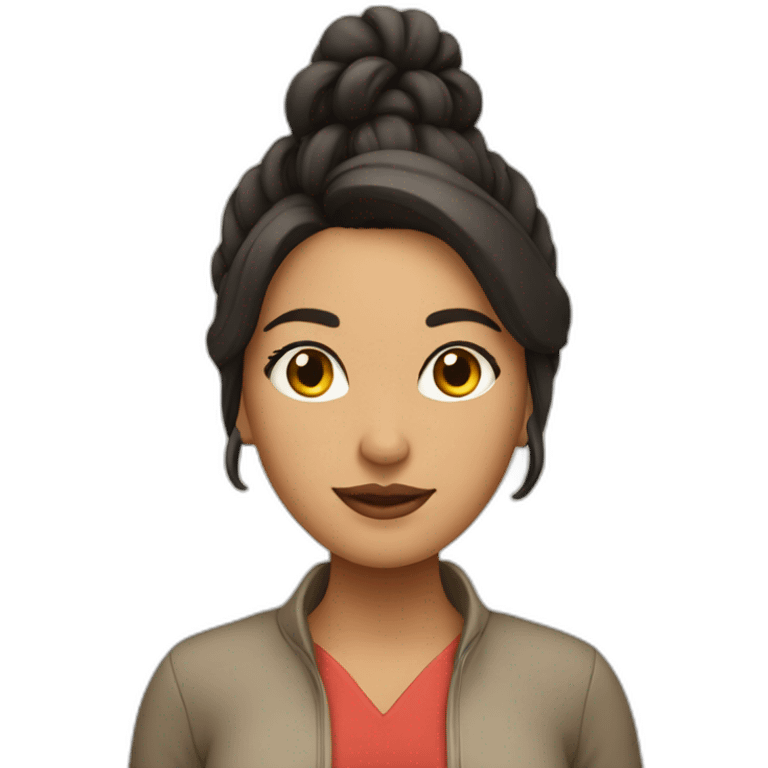 latina girl with pagoda on the background emoji