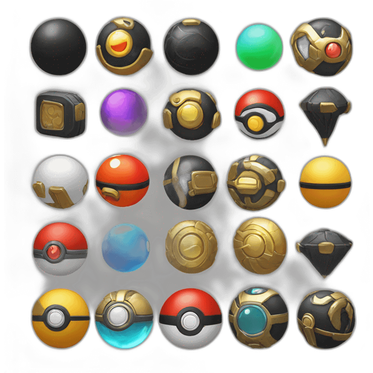 Pokemon Game LootCase Black Color Rich Treasure Legendary Epic Pokeballs and Pokemons Inside emoji