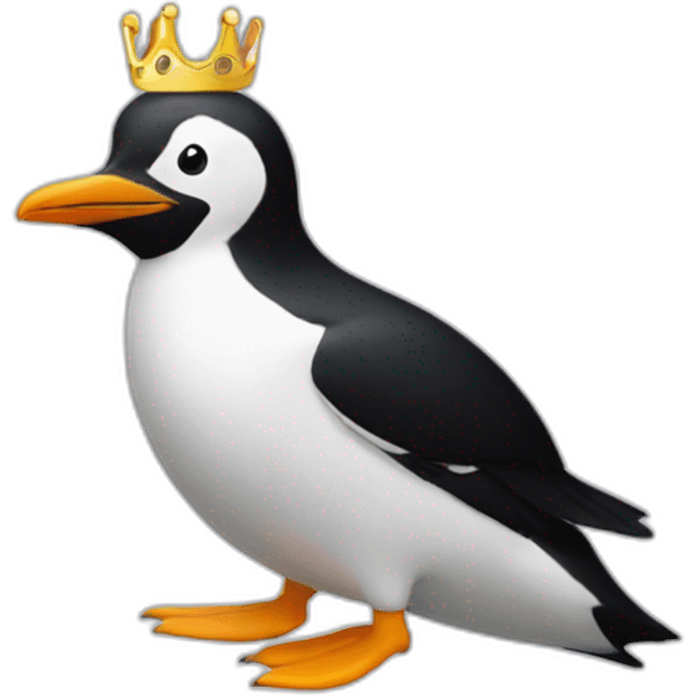 Pingouin couronne emoji