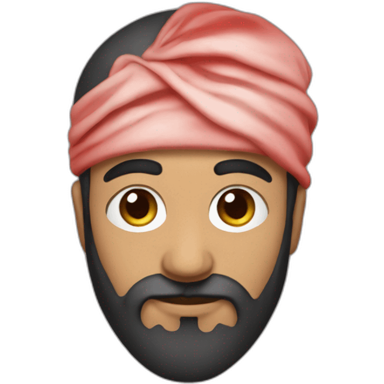 arab-bearded-man-holding-mask-of-baby-face-covered-in-red-paint emoji