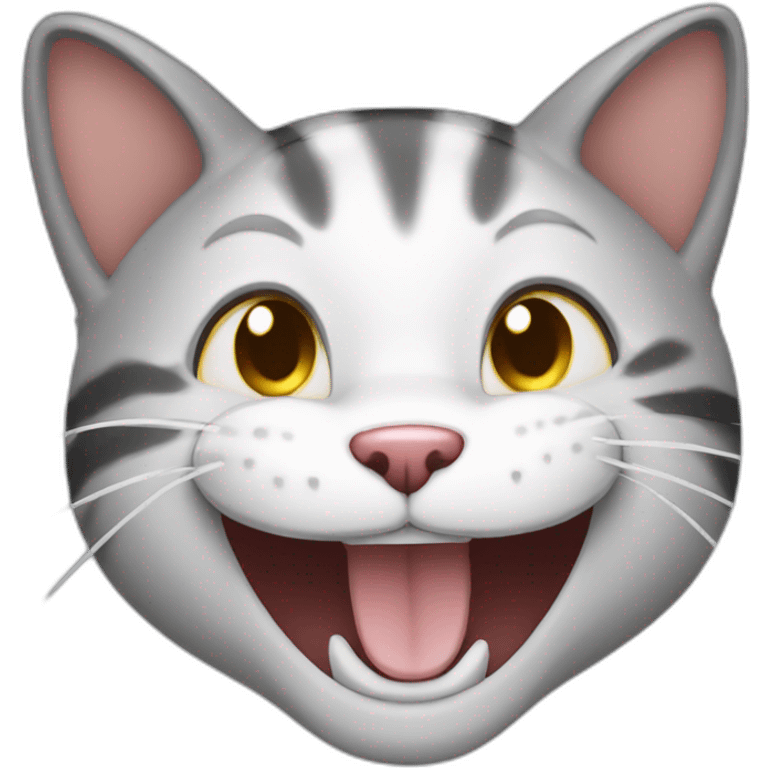 A laughing cat emoji