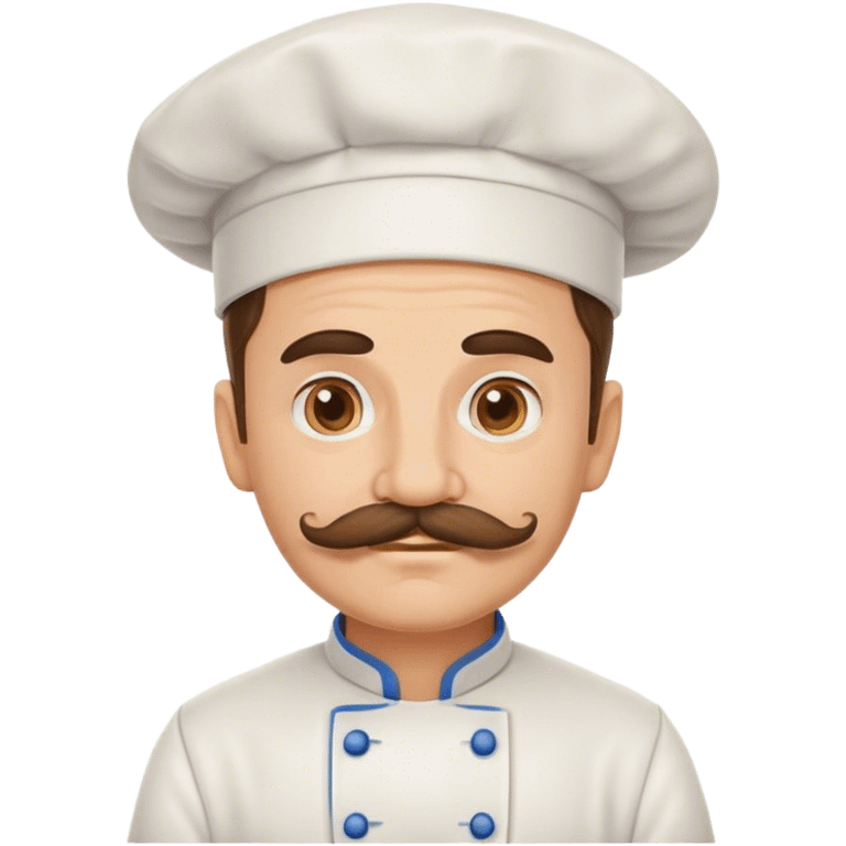 an italian round faced chef with mustache emoji