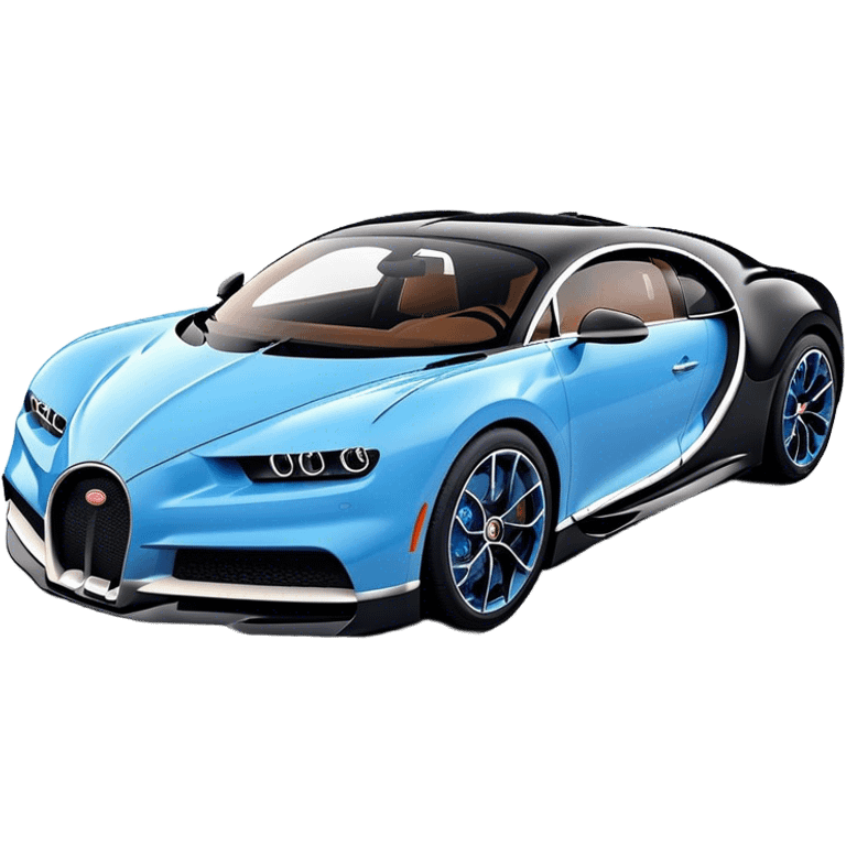 Bugatti Chiron - Bugatti (Model Year: 2022) (Iconic colour: Blue and black) emoji