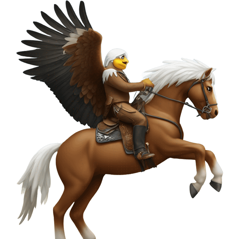 Eagle riding a horse emoji