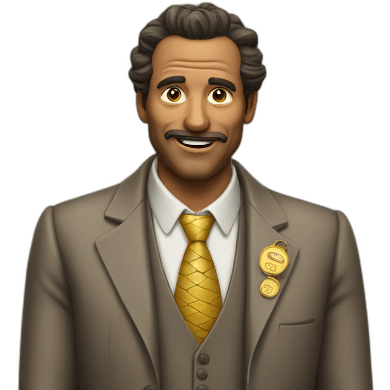 A snake oil salesman emoji