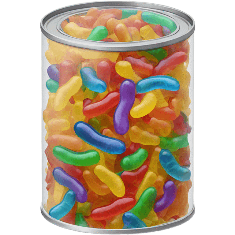 Can of gummy worms emoji