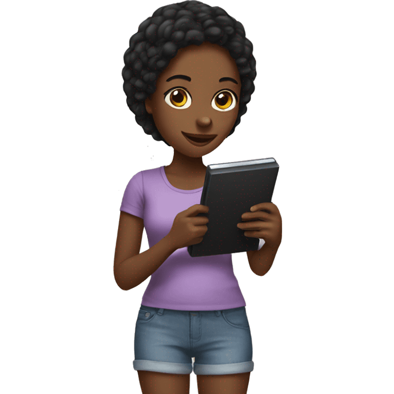 girl with a kindle emoji