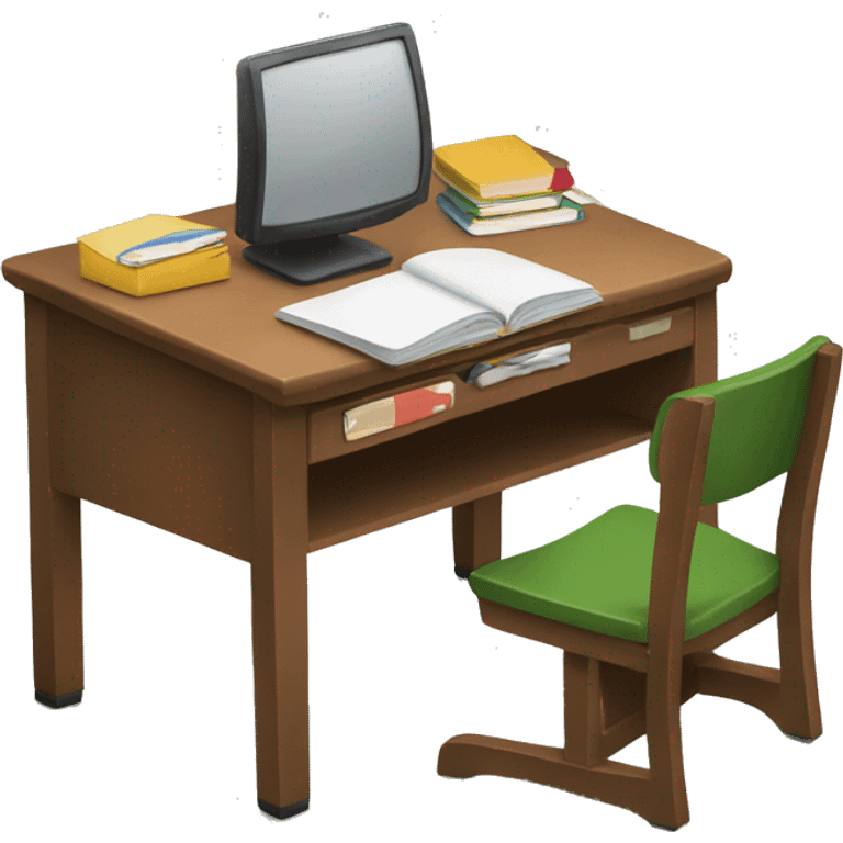 student desk emoji