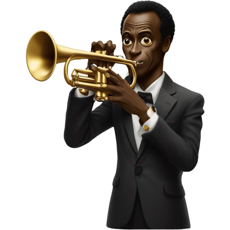 Miles Davis holding his trumpet and pointing at you  emoji