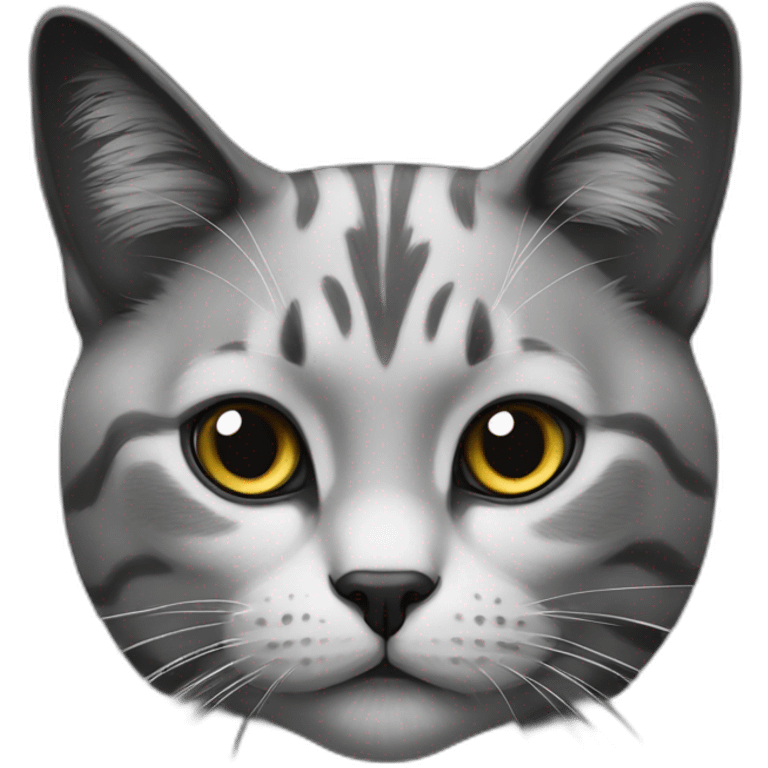 Norvegian cat black and white  emoji