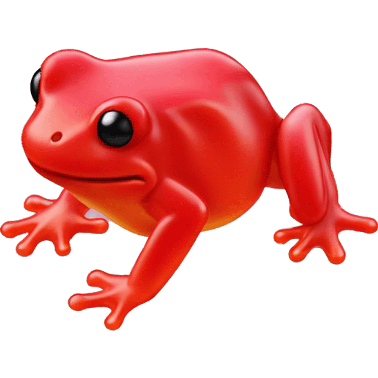 One Red frog shaped gummy emoji