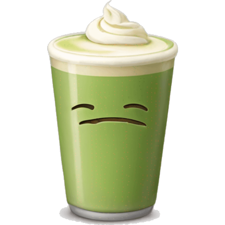 Vanilla matcha latte emoji