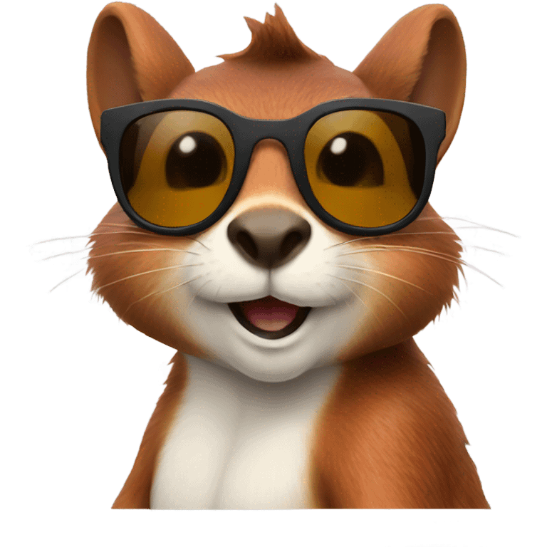 squirrel sunglasses emoji