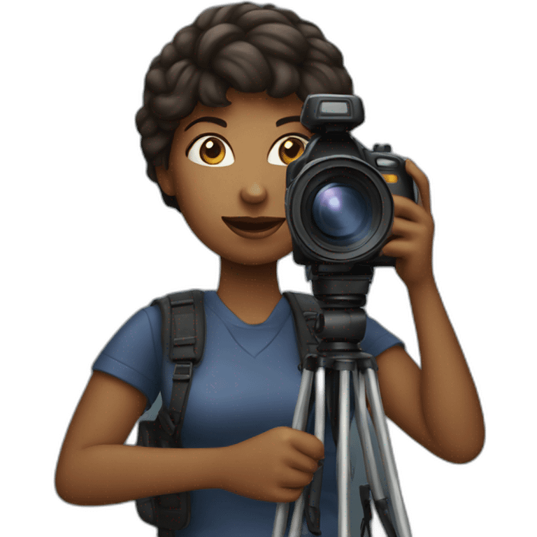 woman filmmaker with camera emoji