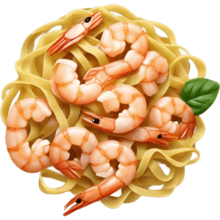 Shrimp fettuccine  emoji