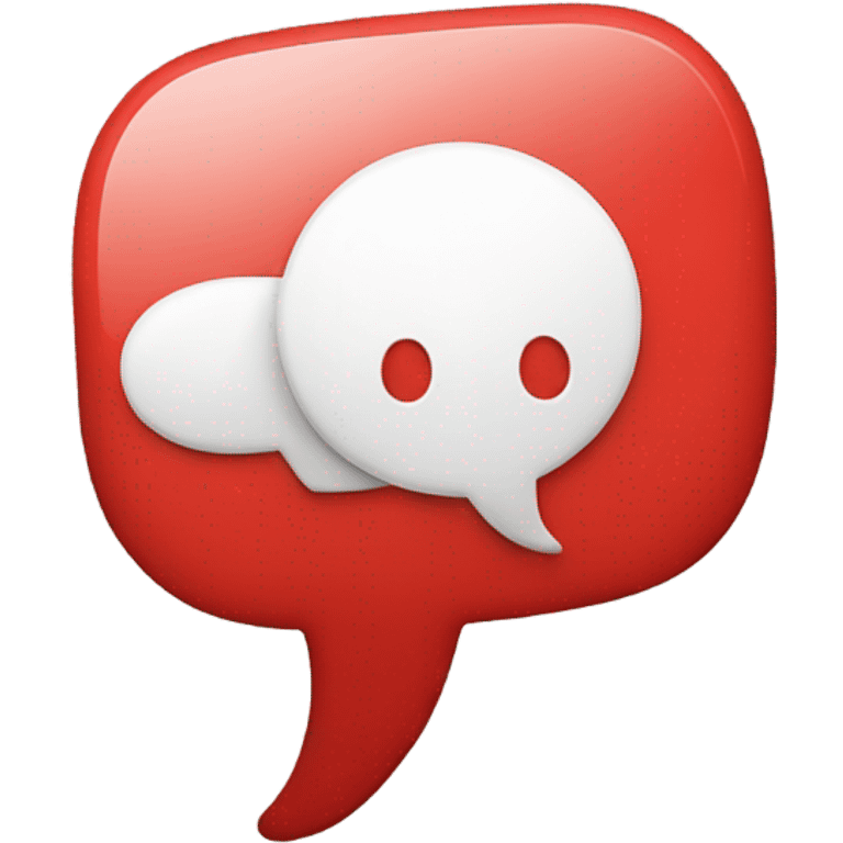 red speech bubble  emoji