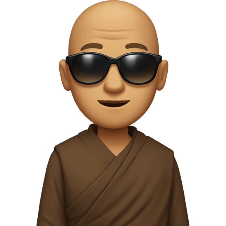 monk with sunglasses emoji