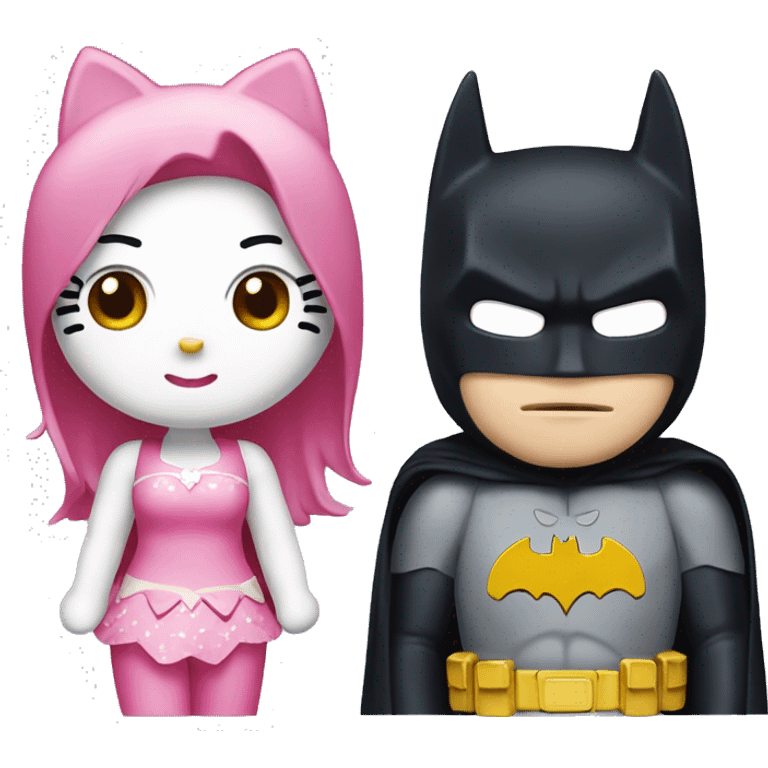 hello kitty and batman emoji