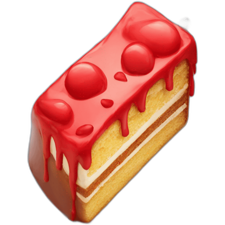 Red drops cake emoji