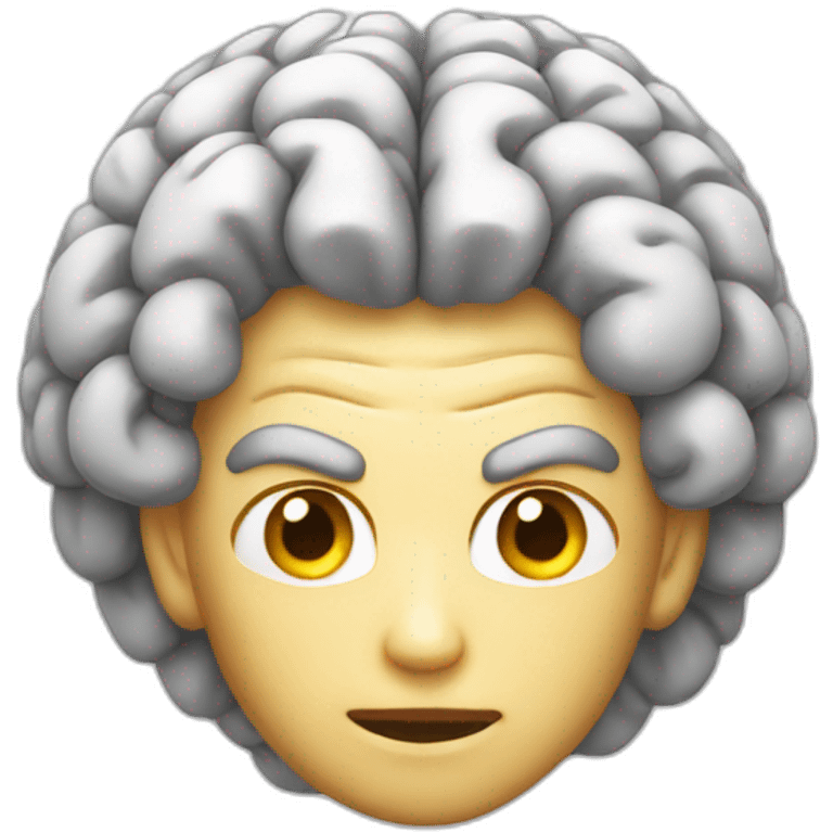 brain emoji as super sayain  emoji