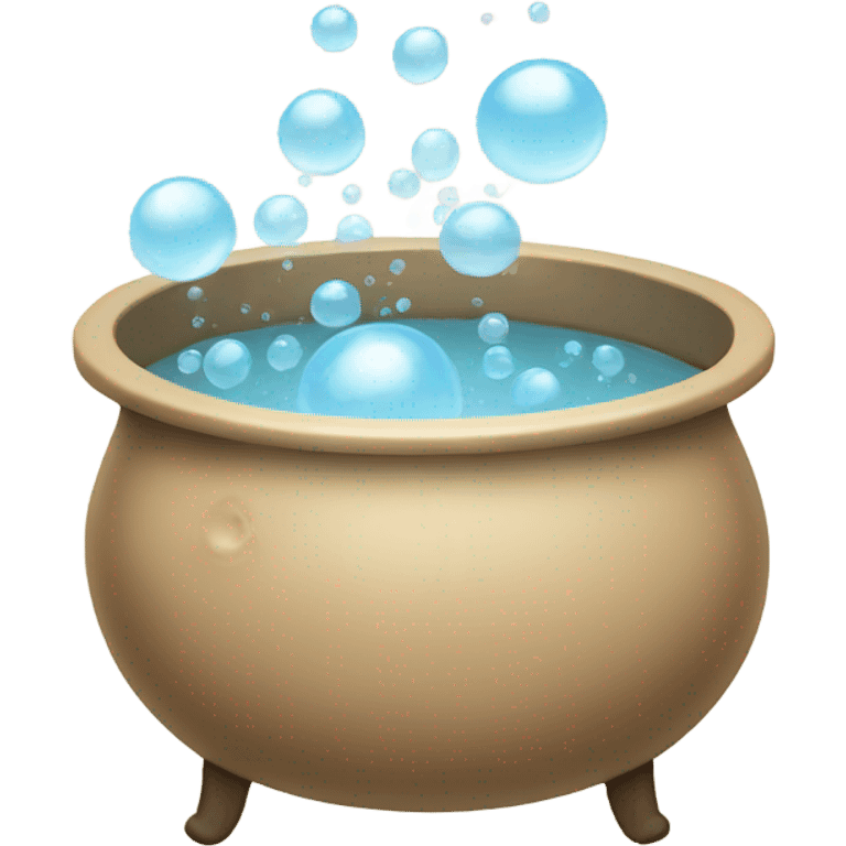 Beige cauldron with bubbles  emoji