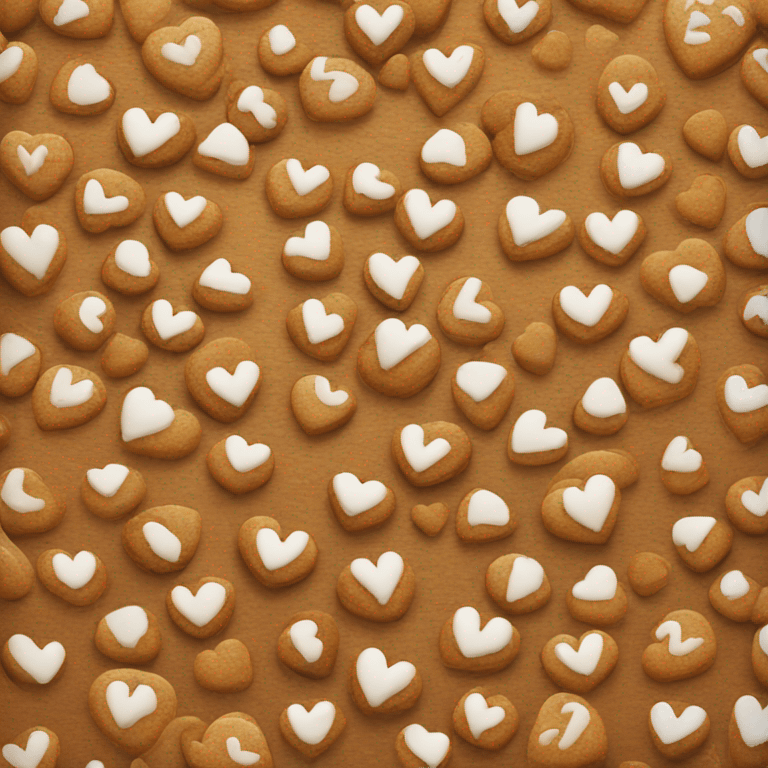 gingerbread heart emoji