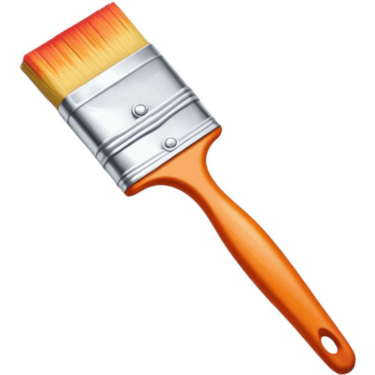 Create an icon that represents the hobby of wall painting. The design should include elements like a paintbrush, a roller, and colorful patterns or murals. The composition should be balanced and harmonious, reflecting the artistic nature of wall painting. The icon should evoke creativity, with a clean and visually appealing design. The background should be transparent. emoji