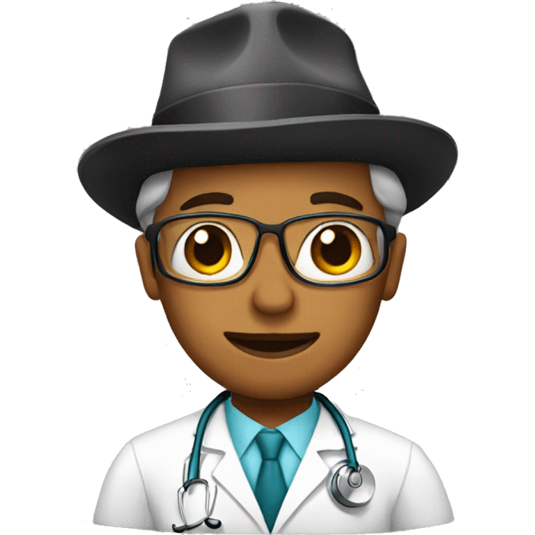 Doctor with a hat emoji