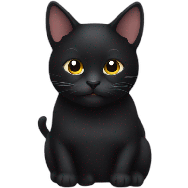 sleep black cat face emoji