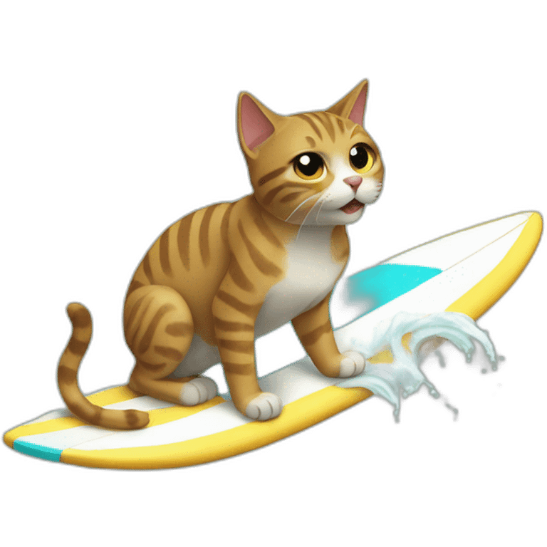 Cat surf emoji