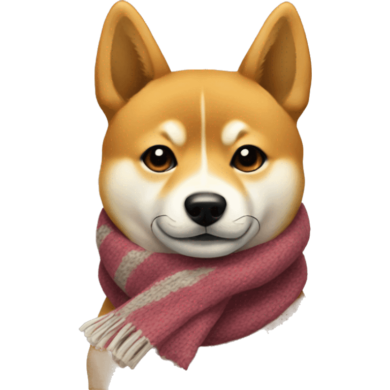 Shibainu with scarf emoji