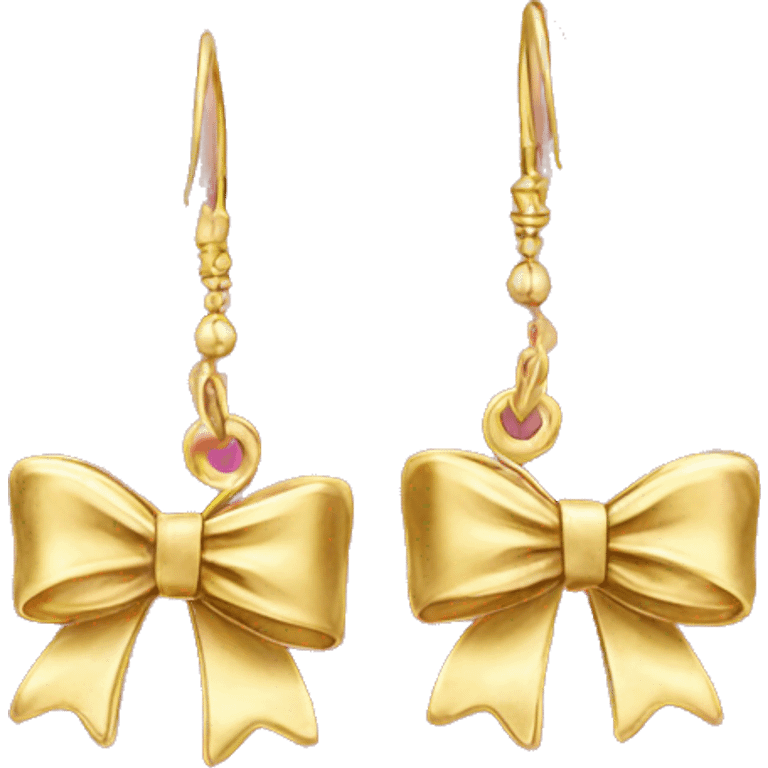 gold bow earrings emoji