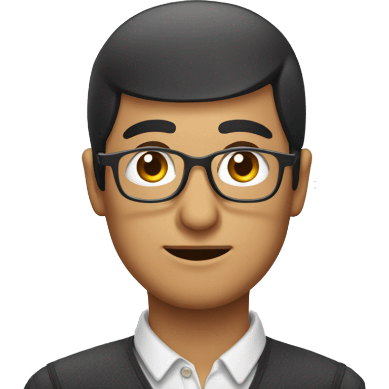 Uzbek man with glasses emoji