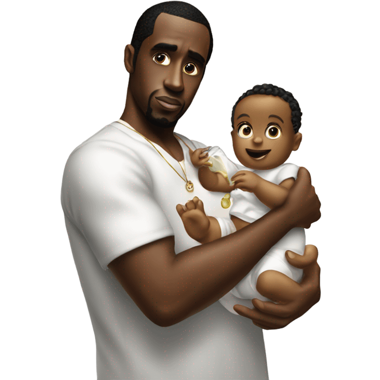 P Diddy holding baby oil emoji