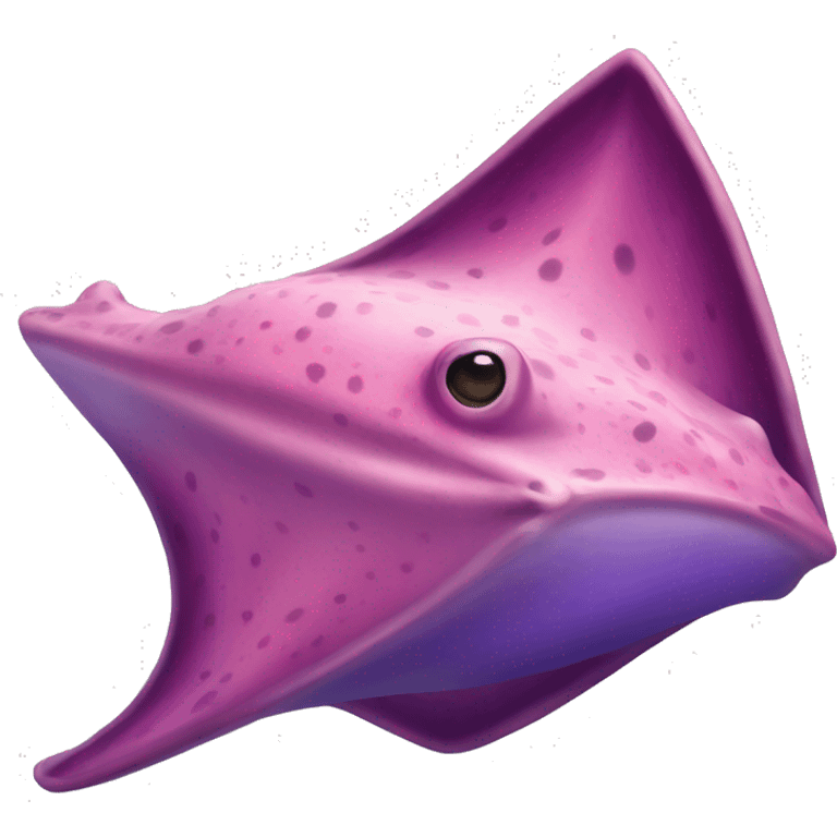 realistic, pink and purple stingray  emoji