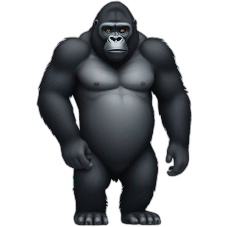 Gorilla with no legs and made of pixels  emoji