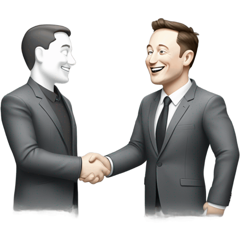 Elon musk greeting somebody  emoji