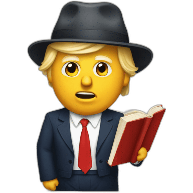 Donald trump ce fais aspirer par un livre emoji