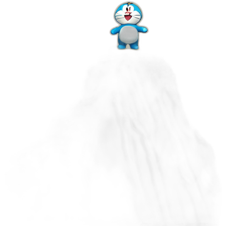 Doraemon on mountain emoji