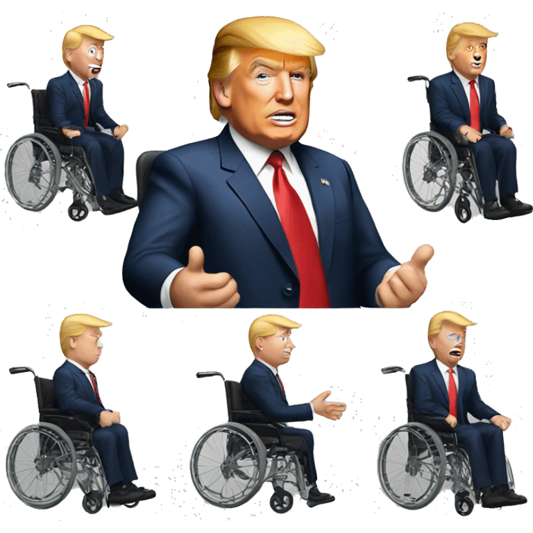 Donald trump in a wheelchair emoji