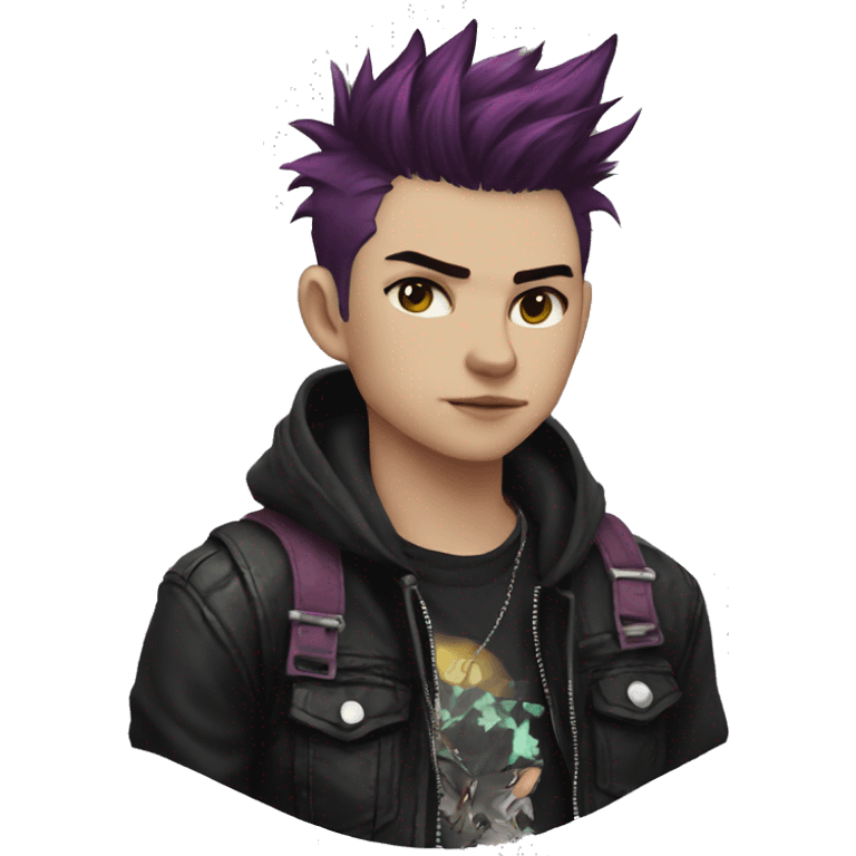 Edgy Cute Punk Attractive Catboy emoji