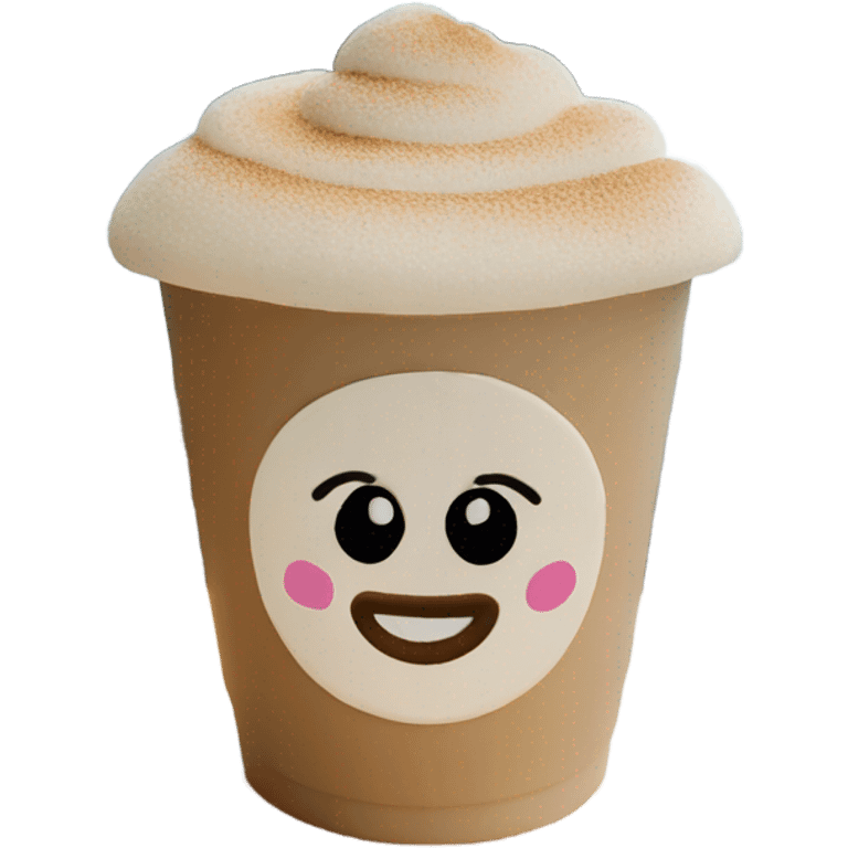 Heart foam latte emoji