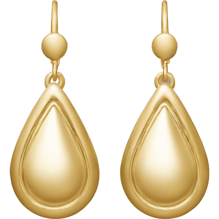  gold teardrop earrings  emoji