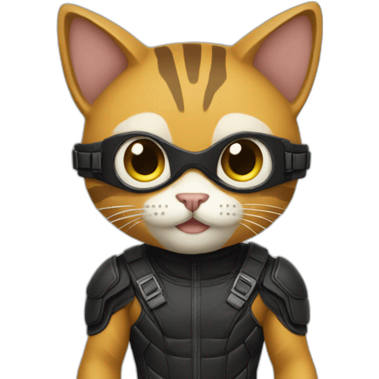 cat in hawkeye suit full body emoji