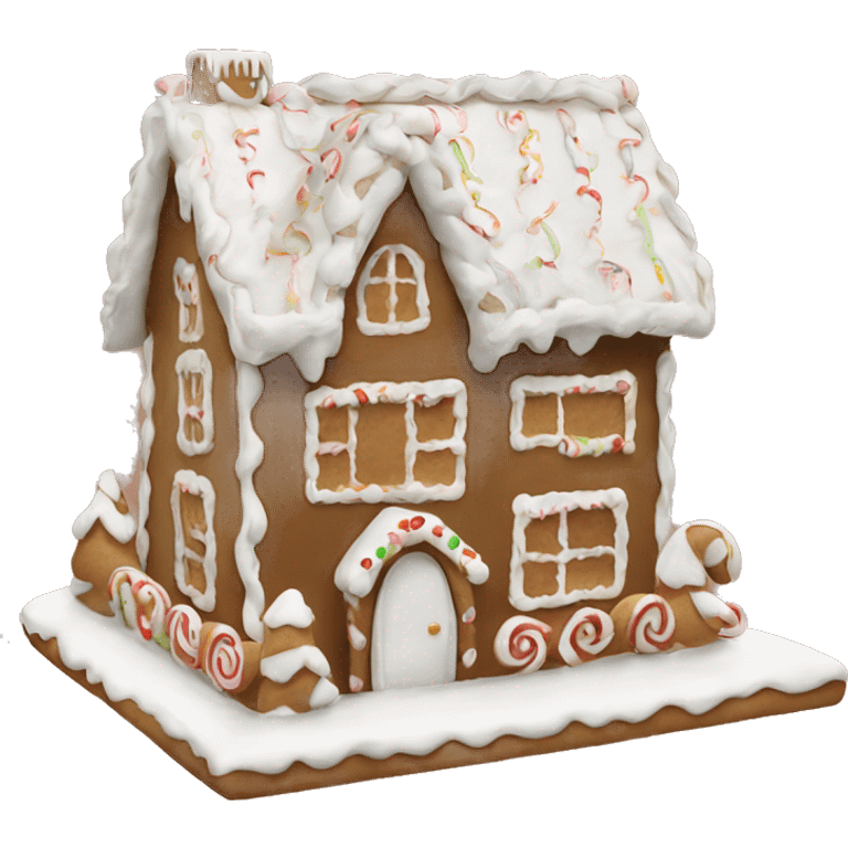 White aesthetic Gingerbread house emoji