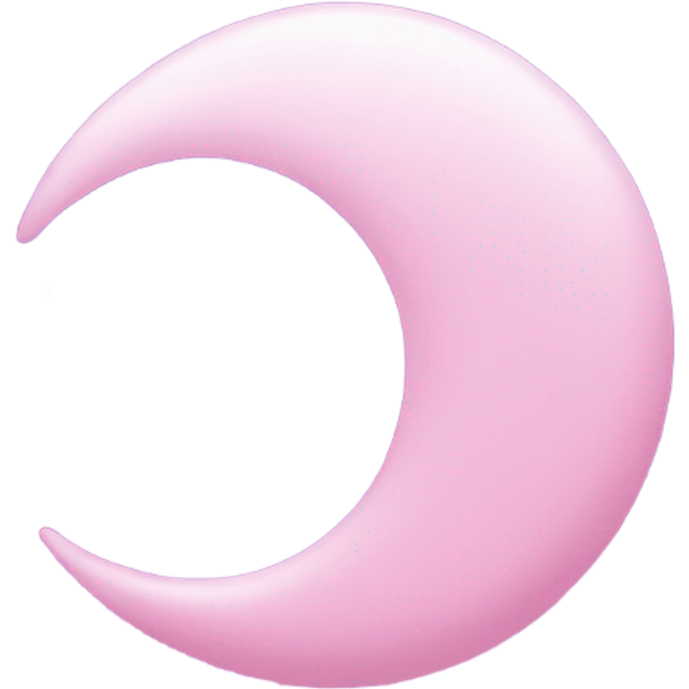 Pink crescent moon with sparkly violet clouds emoji