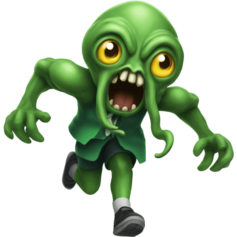 Cthulhu speed running emoji