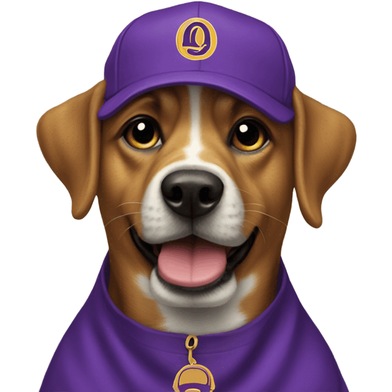 Dog with omega psi phi emoji